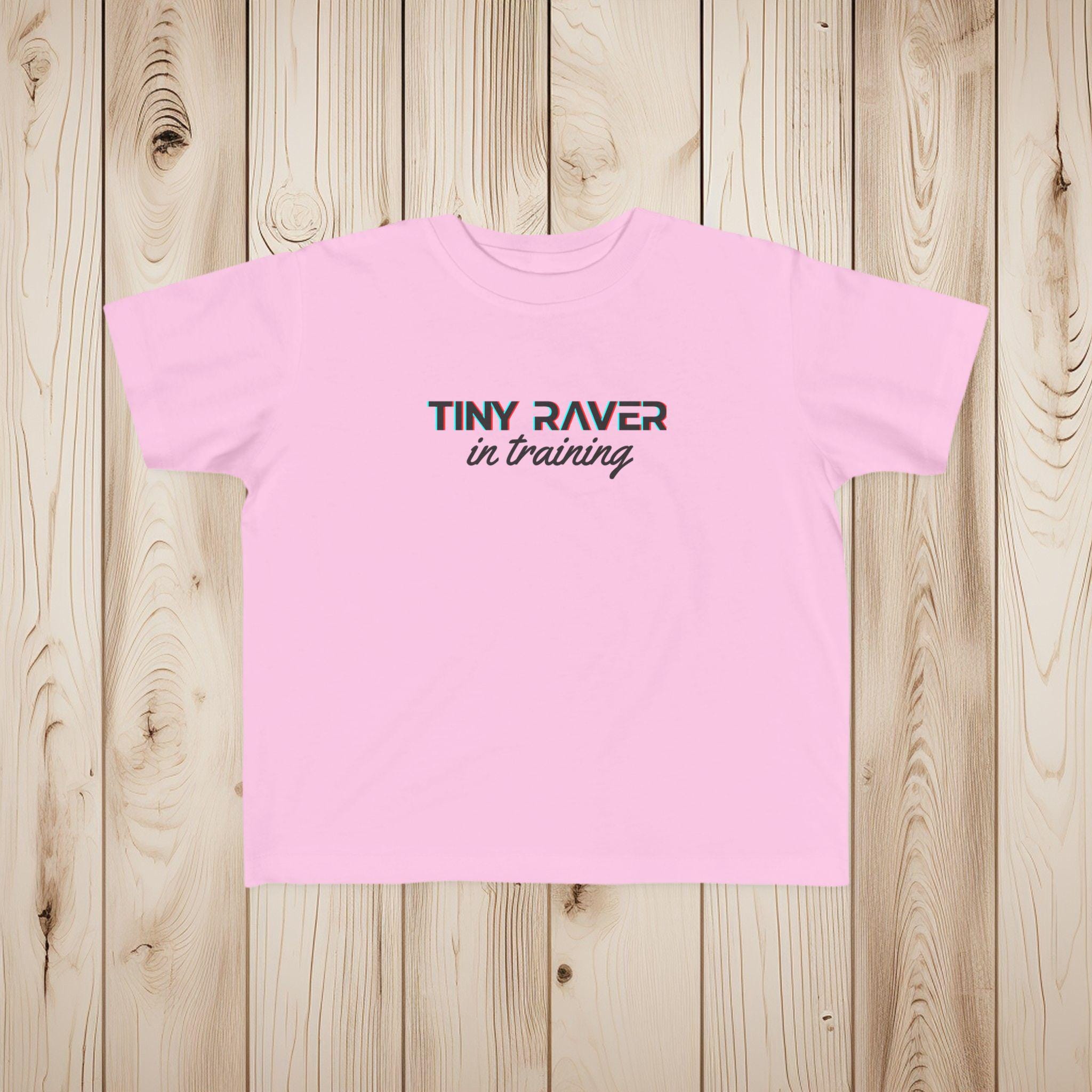 Tiny Raver in Training Toddler T-Shirt, Rabbit Skins 3321 EDM Kids Shirt, Funny Festival Outfit for Toddlers, Rave Clothing for Kids - Thumbnail 5