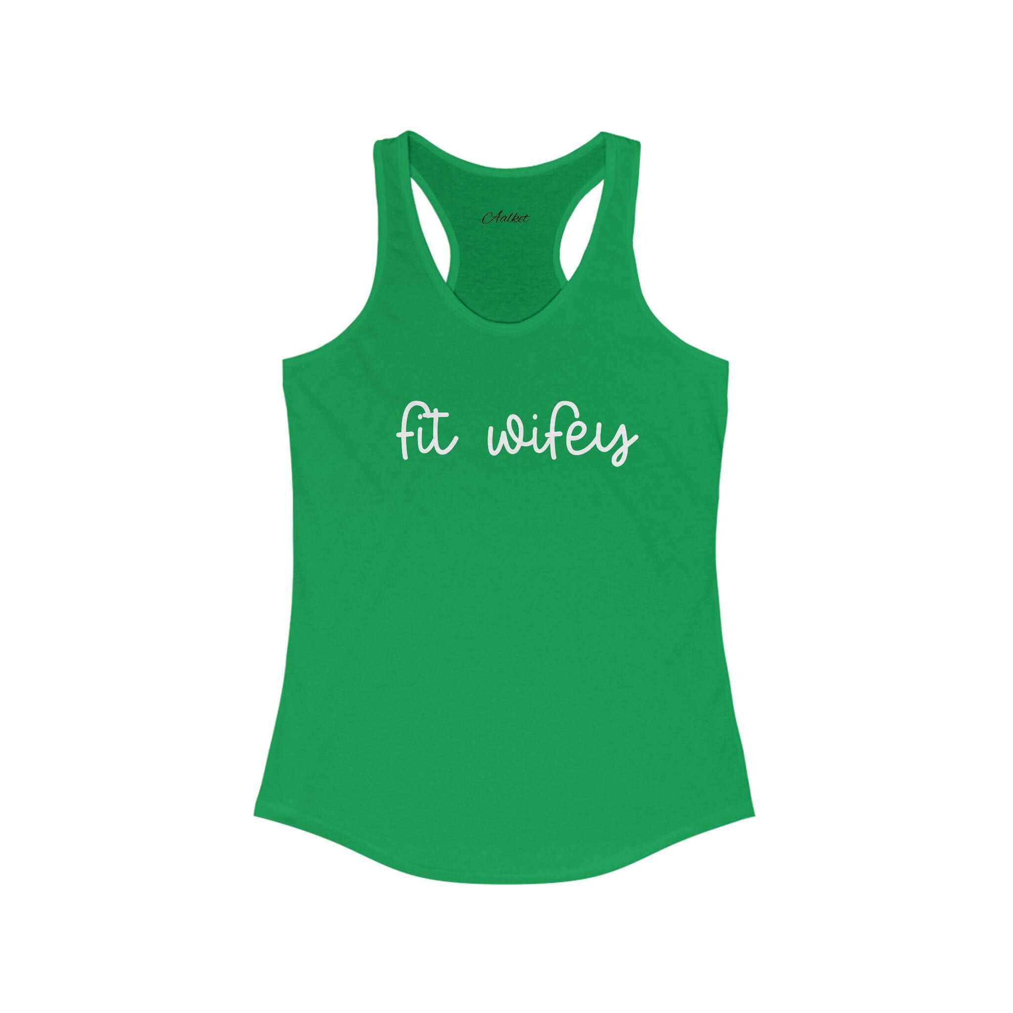 Fit Wifey Tank Top for Women - Perfect Workout & Yoga Shirt, Bridal Gift Idea, Summer Fitness Tee - Thumbnail 5