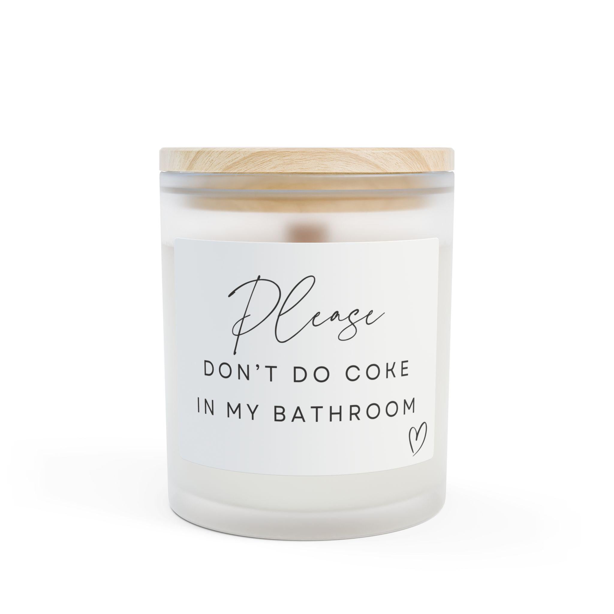 Frosted Glass Candle, Funny Bathroom Decor, Home Fragrance, Gift for Friends, Quirky Quote Candle, Unique Housewarming Gift, Humor