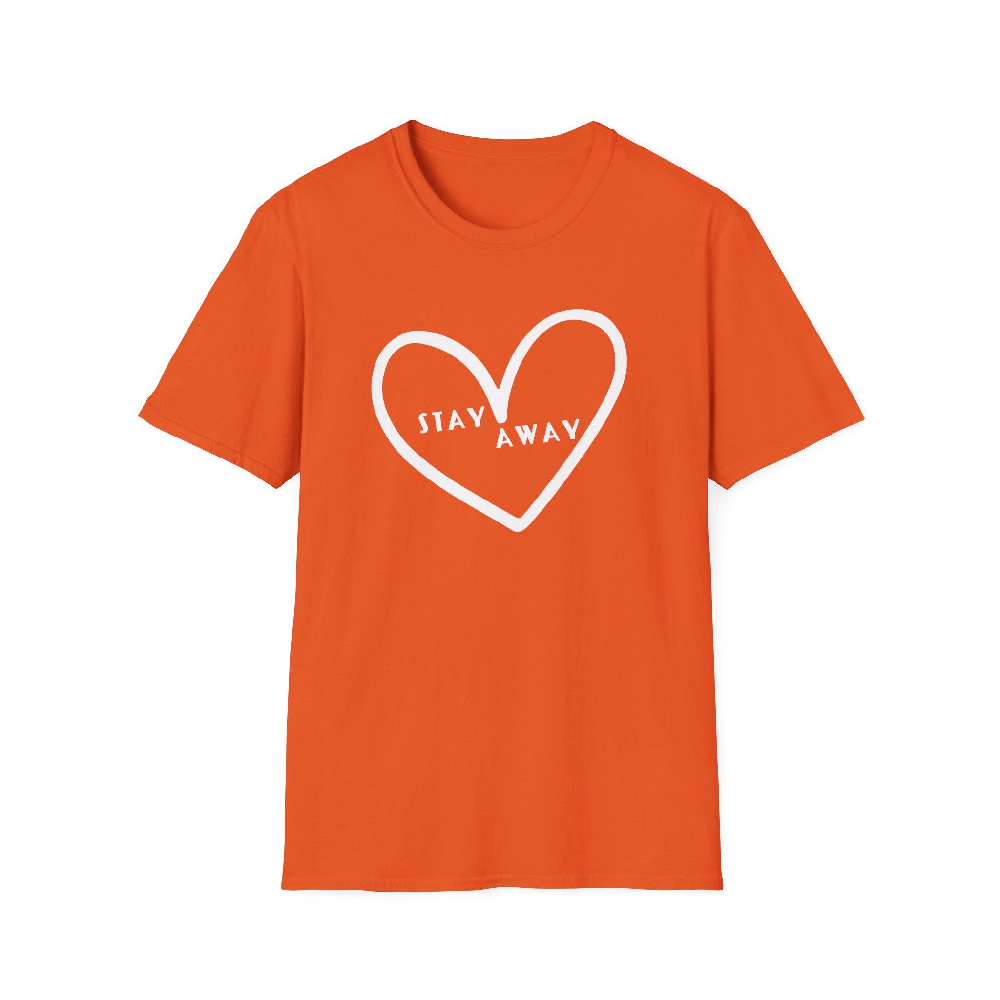 Stay Away Graphic Tee | Unisex Softstyle T-Shirt for Casual Wear, Gift for Friends, Everyday Style, Unique Fashion Statement, Modern Apparel - Thumbnail 2