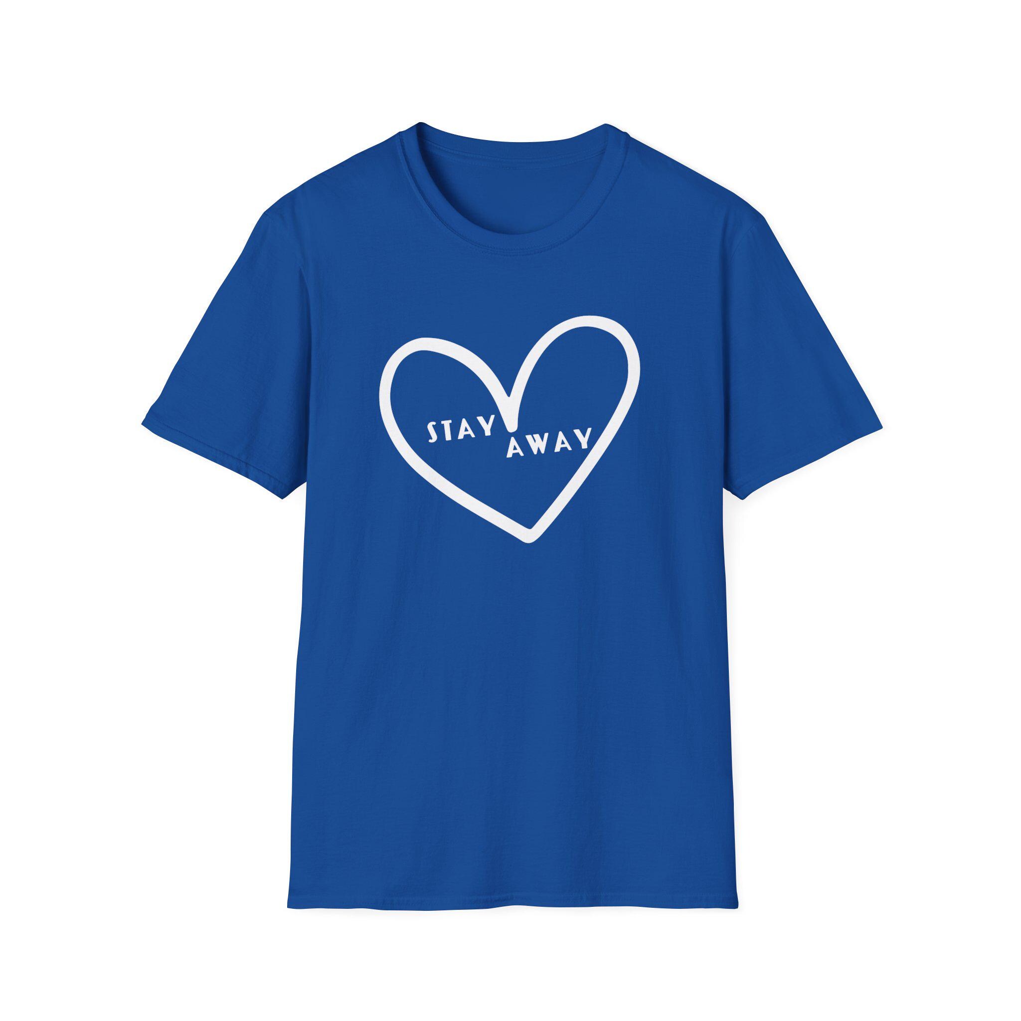 Stay Away Graphic Tee | Unisex Softstyle T-Shirt for Casual Wear, Gift for Friends, Everyday Style, Unique Fashion Statement, Modern Apparel - Thumbnail 6