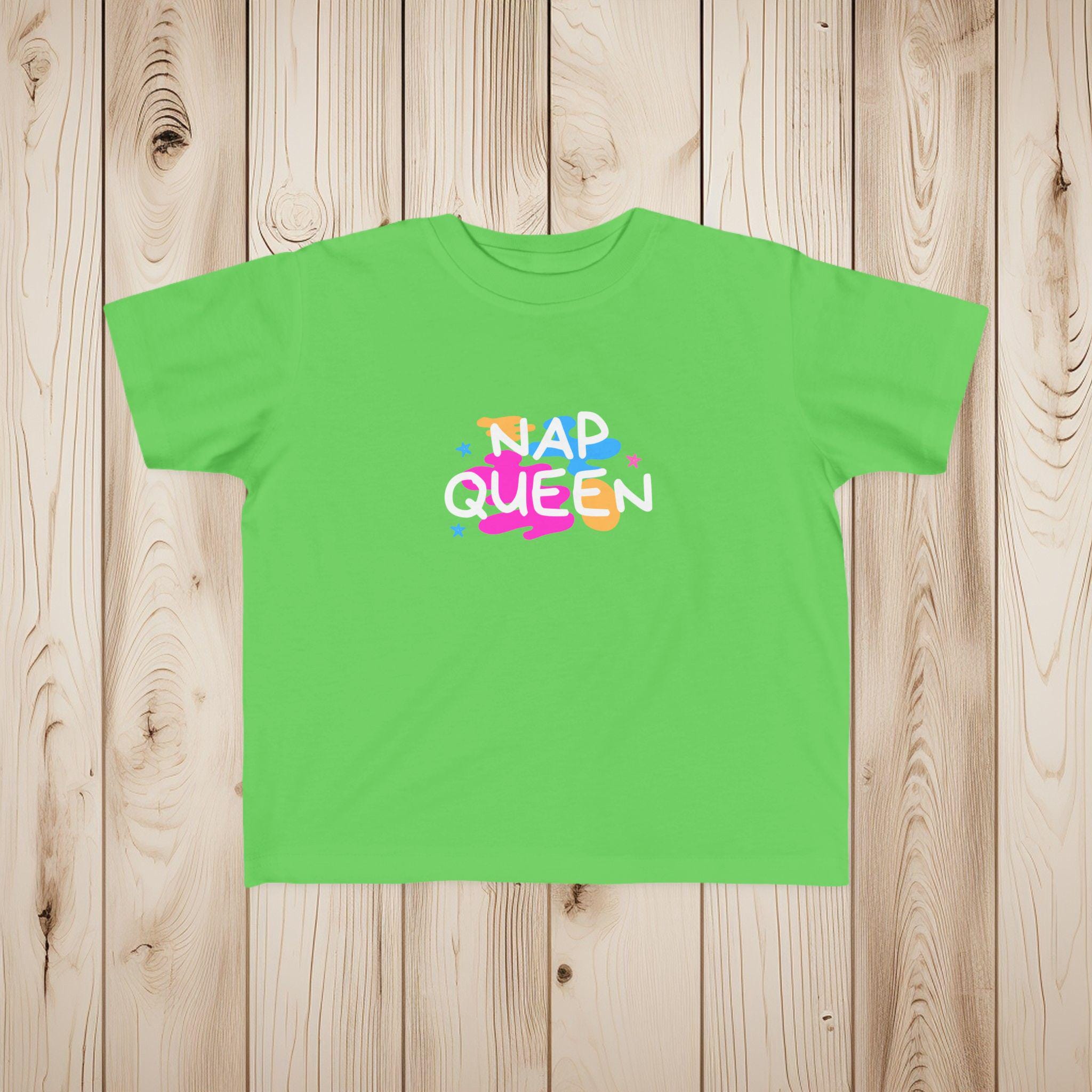 NAP QUEEN Toddler T-Shirt, Funny Nap Time Tee for Girls, Rabbit Skins 3321, Cute Graphic Tee, Toddler Girl Gift, Nap Shirt - Thumbnail 4