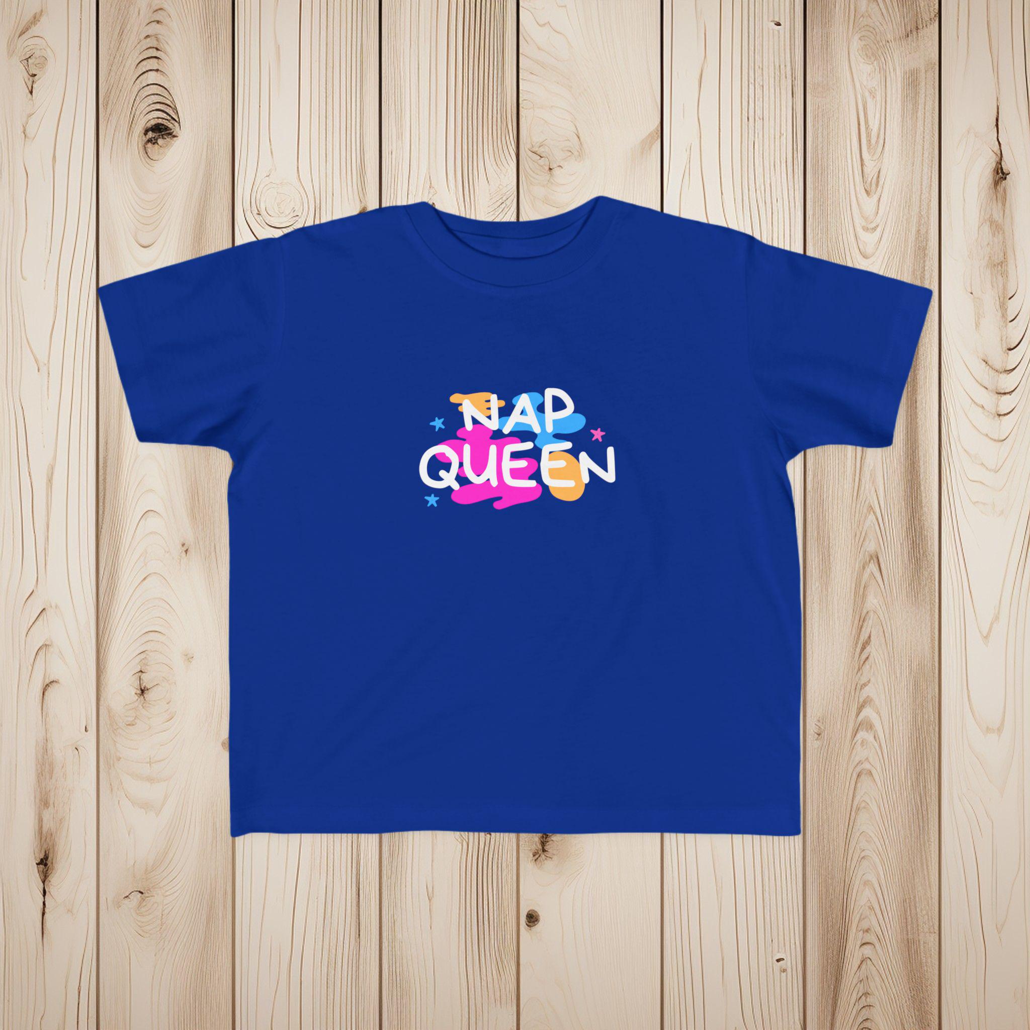 NAP QUEEN Toddler T-Shirt, Funny Nap Time Tee for Girls, Rabbit Skins 3321, Cute Graphic Tee, Toddler Girl Gift, Nap Shirt - Thumbnail 6