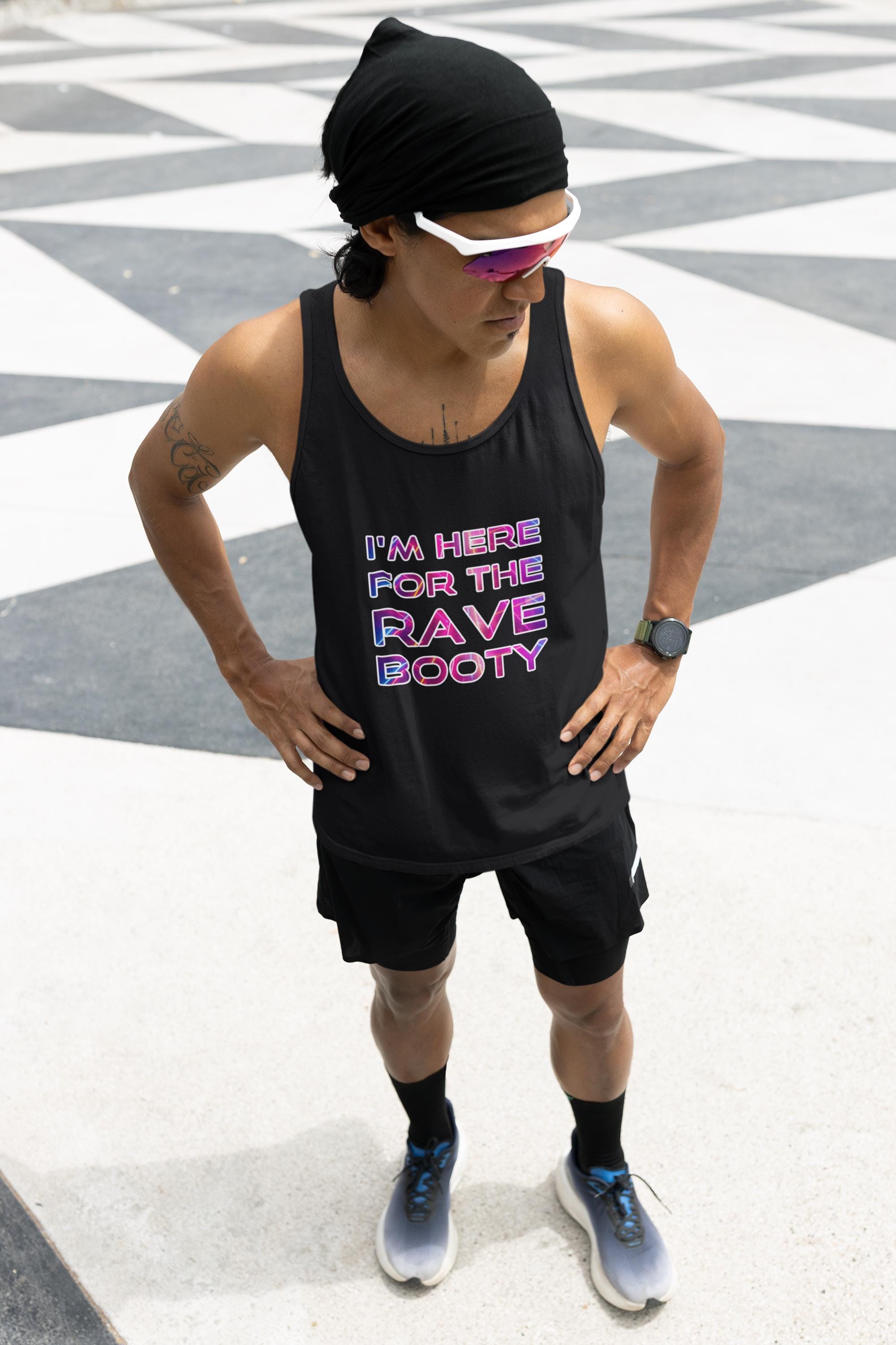 Imm Here for the Rave Booty Tank Top | Bella Canvas 3480 Festival Shirt | Funny EDM Unisex Rave Tank | Party Outfit for Bass Lovers - Thumbnail 7
