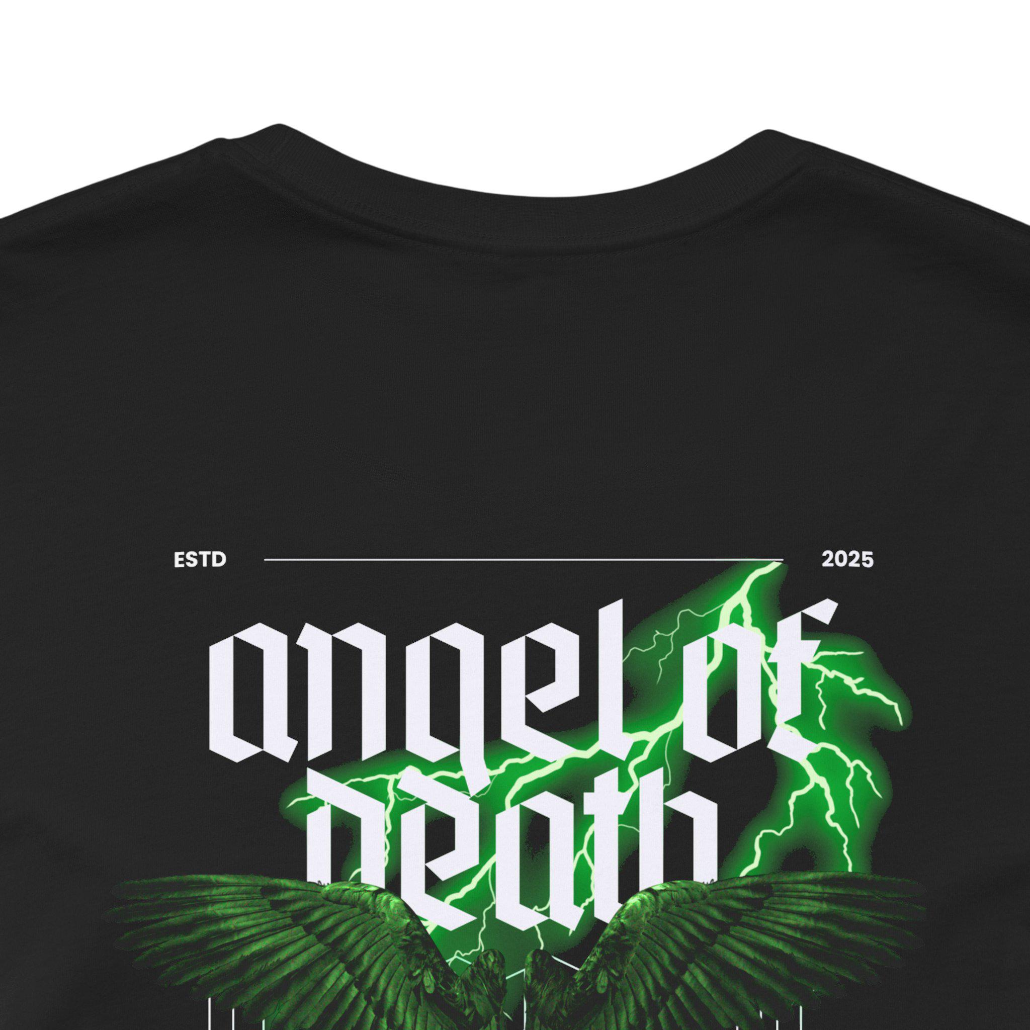 Angel of Death Graphic Tee - Unisex Short Sleeve Shirt, Cool Casual Wear, Goth Fashion, Unique Gift, Spirit Shirt - Thumbnail 5