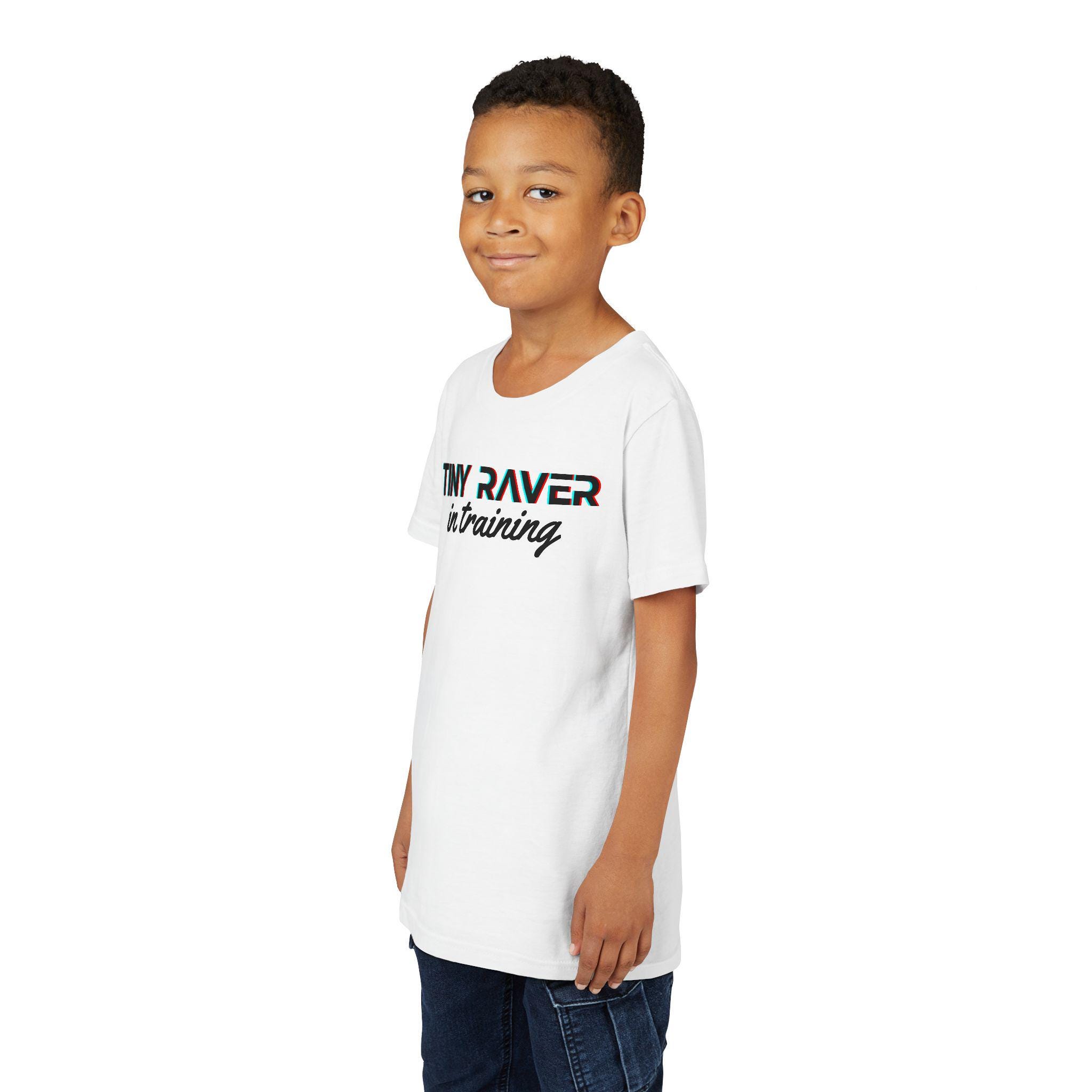 Tiny Raver in Training Youth T-Shirt, Bella Canvas 3001Y Kids Rave Shirt, Funny EDM Festival Clothing for Kids, Music Lover Outfit - Thumbnail 6