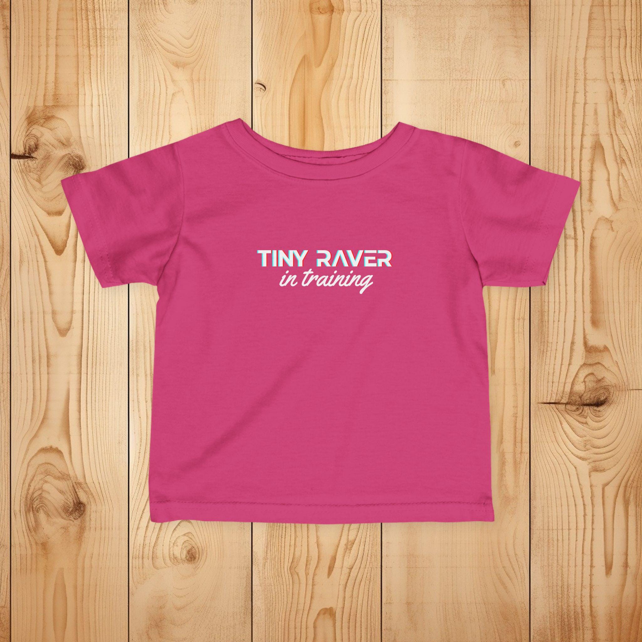 Tiny Raver in Training Infant T-Shirt, Rabbit Skins 3322 Baby Rave Shirt, EDM Baby Clothes, Funny Raver Baby Tee, Music Festival Baby Outfit - Thumbnail 6