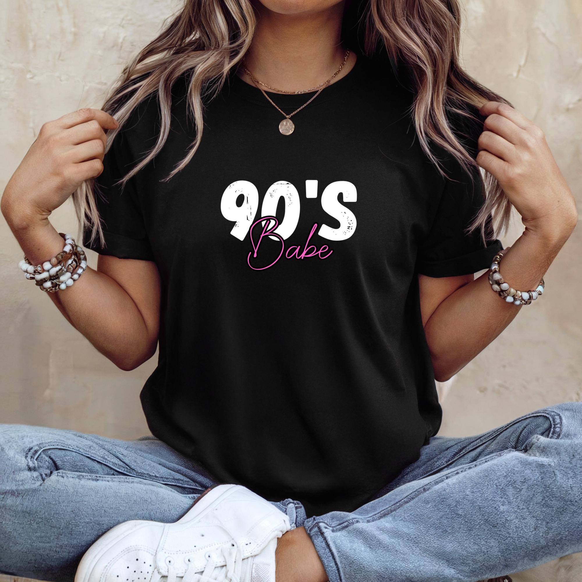90's Babe Tee, Retro Fashion, Casual Wear, Gift for Her, 90s Nostalgia, Birthday Gift, Trendy T-Shirt
