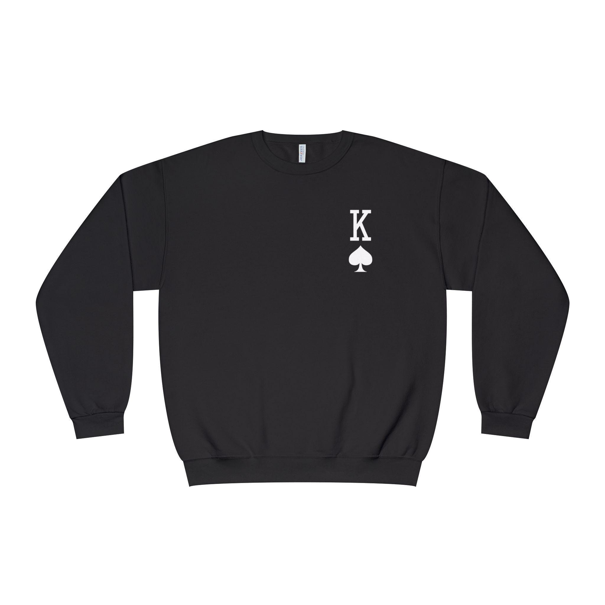 King of Spades Unisex Sweatshirt, Cozy Gift for Gamers, Stylish Crewneck for Birthdays, Valentine's Day, Casual Wear, Unique Fashion - Thumbnail 6