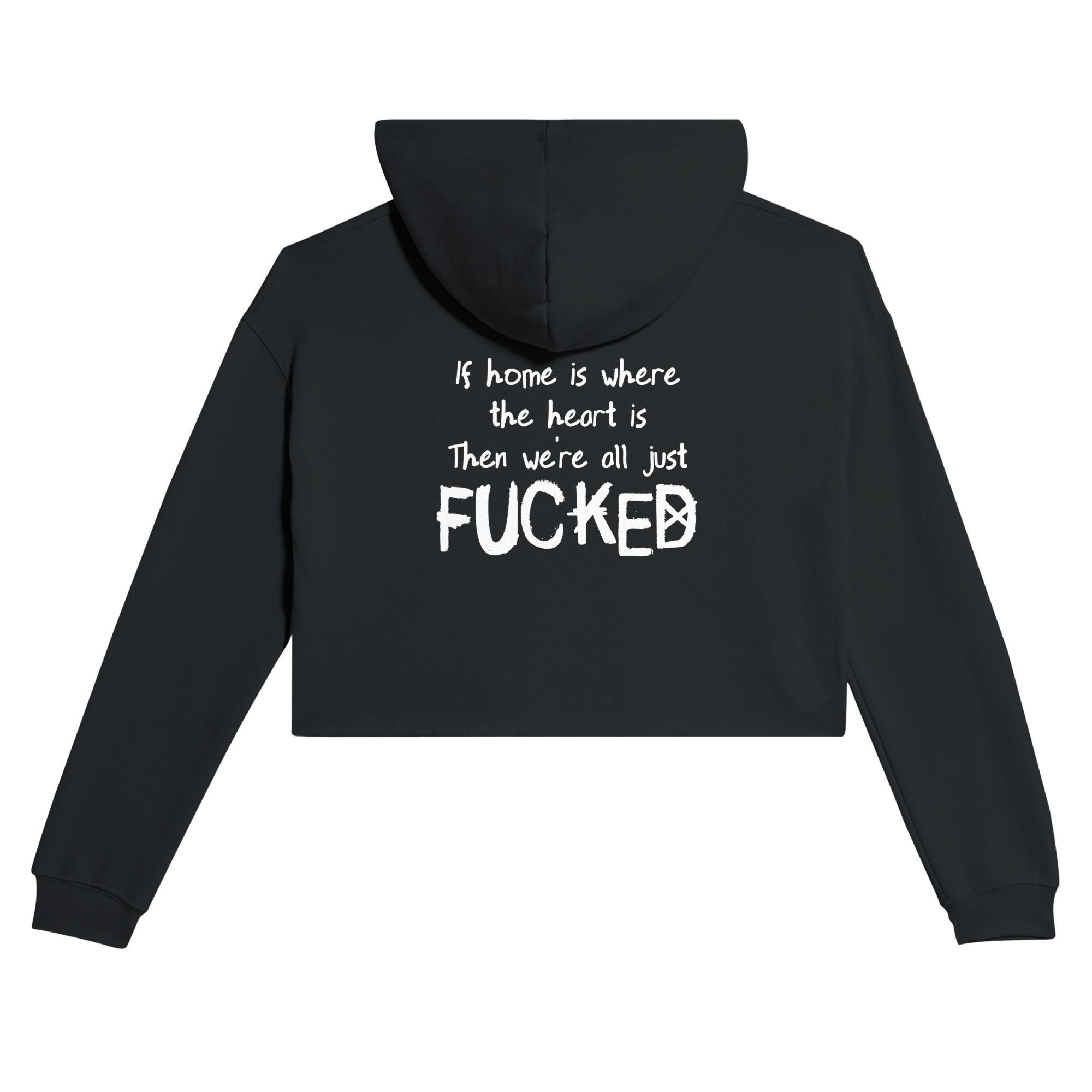 If Home Is Where The Heart Is Cropped Women’s Hoodie - Thumbnail 6