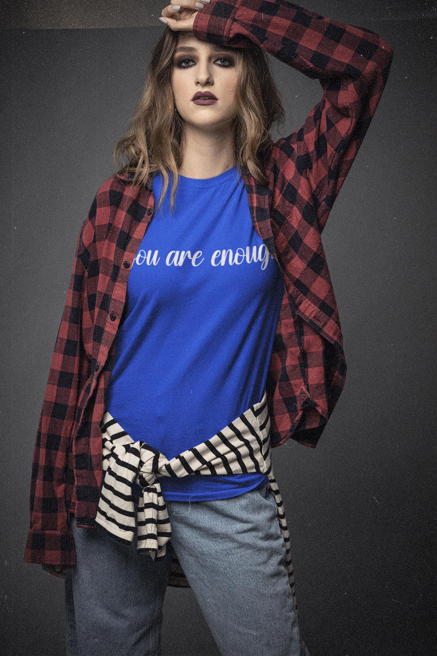 You Are Enough T-Shirt, Gildan 64000, Mental Health Shirt, Kindness Message Tee, Inspirational Back Print, Gift for Friend or Stranger - Thumbnail 3
