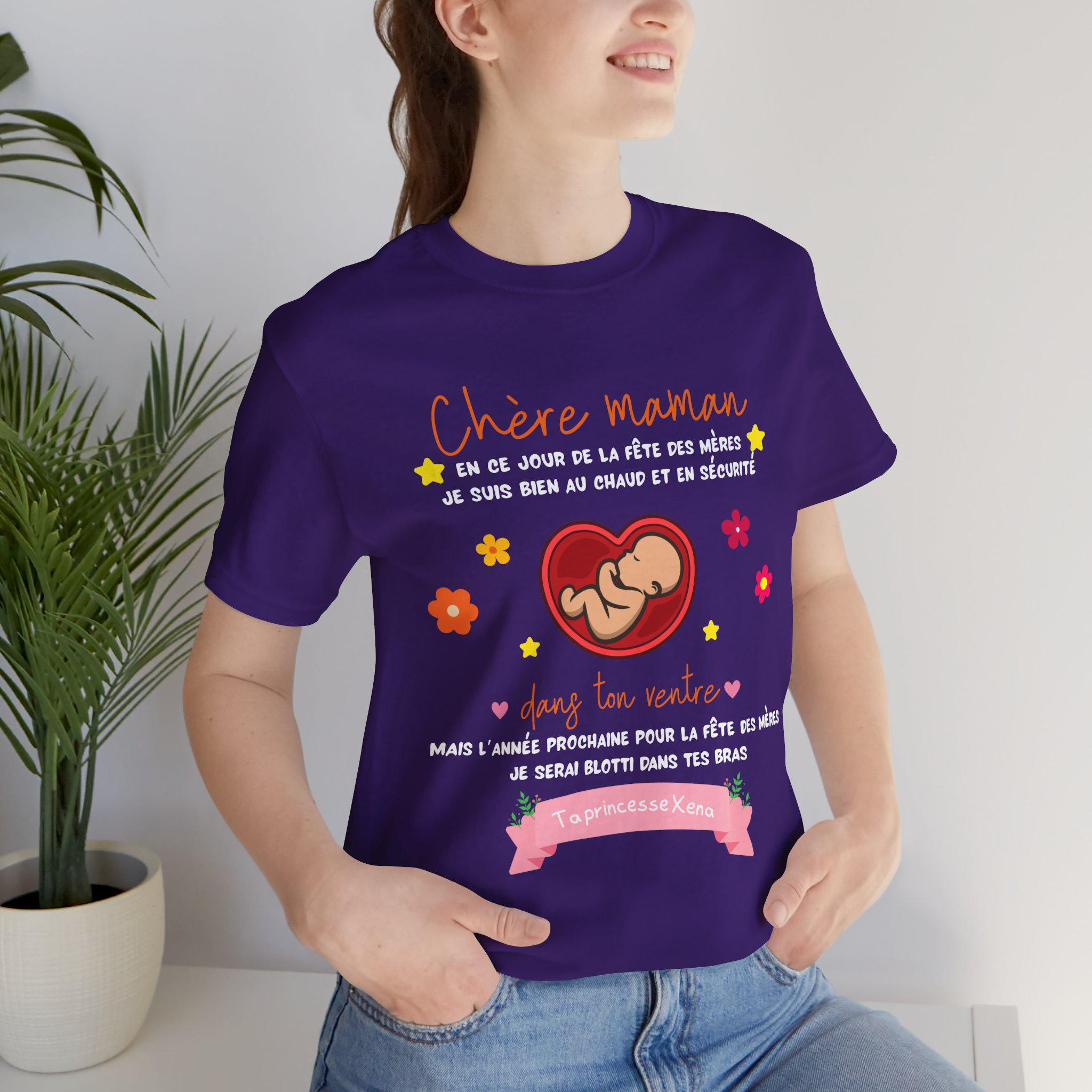 French Personalized Pregnancy Shirt, Mother's Day Gift, Family Celebration Shirt, New Mom Gift, Gender Reveal Shirt - Thumbnail 4