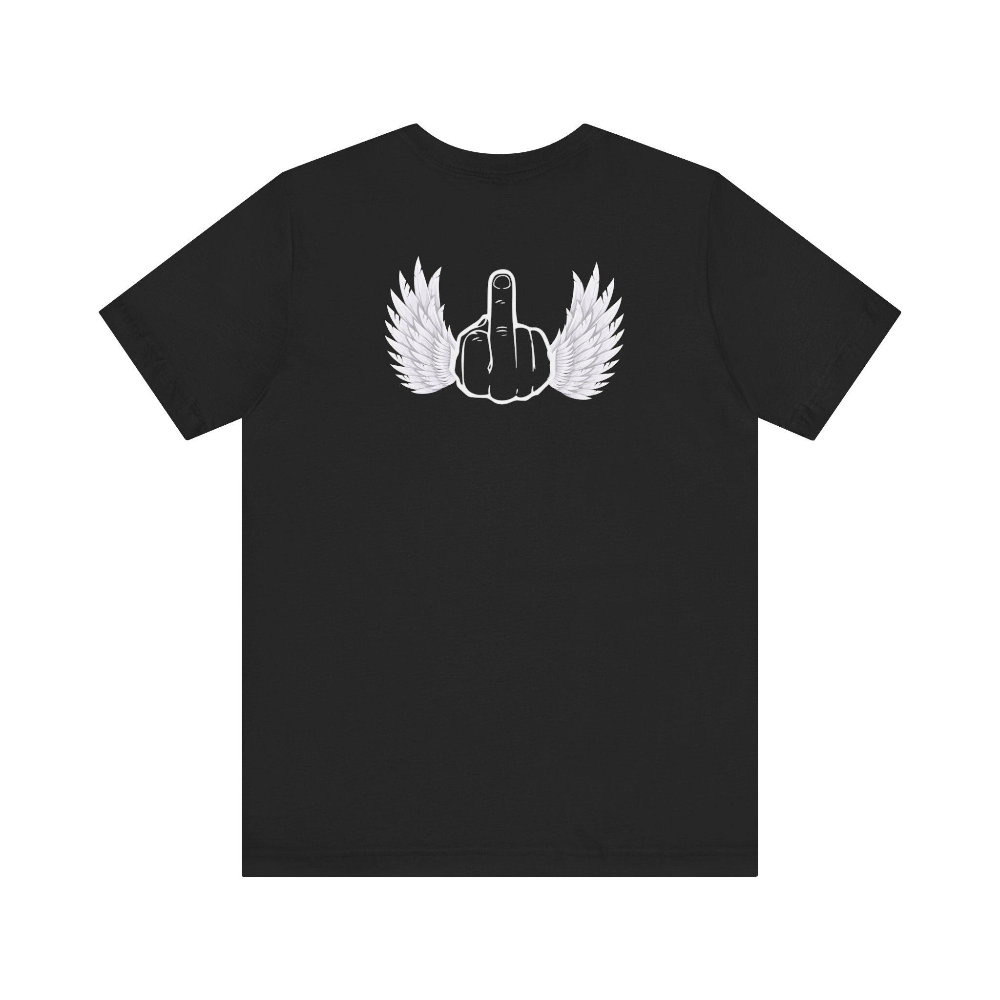 Last Flying Fuck Shirt - Funny Sarcastic Tee - Middle Finger Wings Graphic - Edgy Statement T-Shirt - Dark Humor Gift - Thumbnail 3