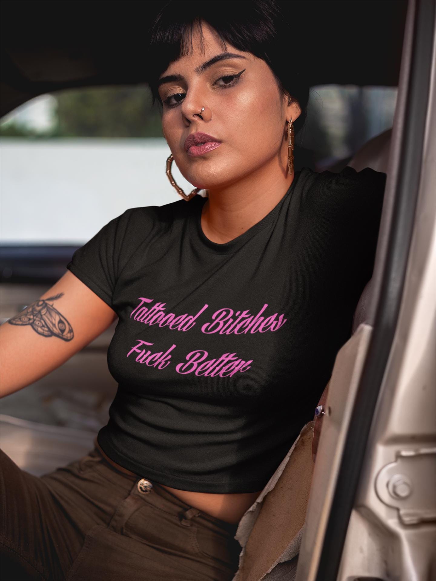 Tattooed Bitches Fuck Better Crop Top | Edgy Graphic Crop Shirt | Next Level 5080 Tee | Tattoo Babe Aesthetic | Bold Feminist Gift - Thumbnail 4