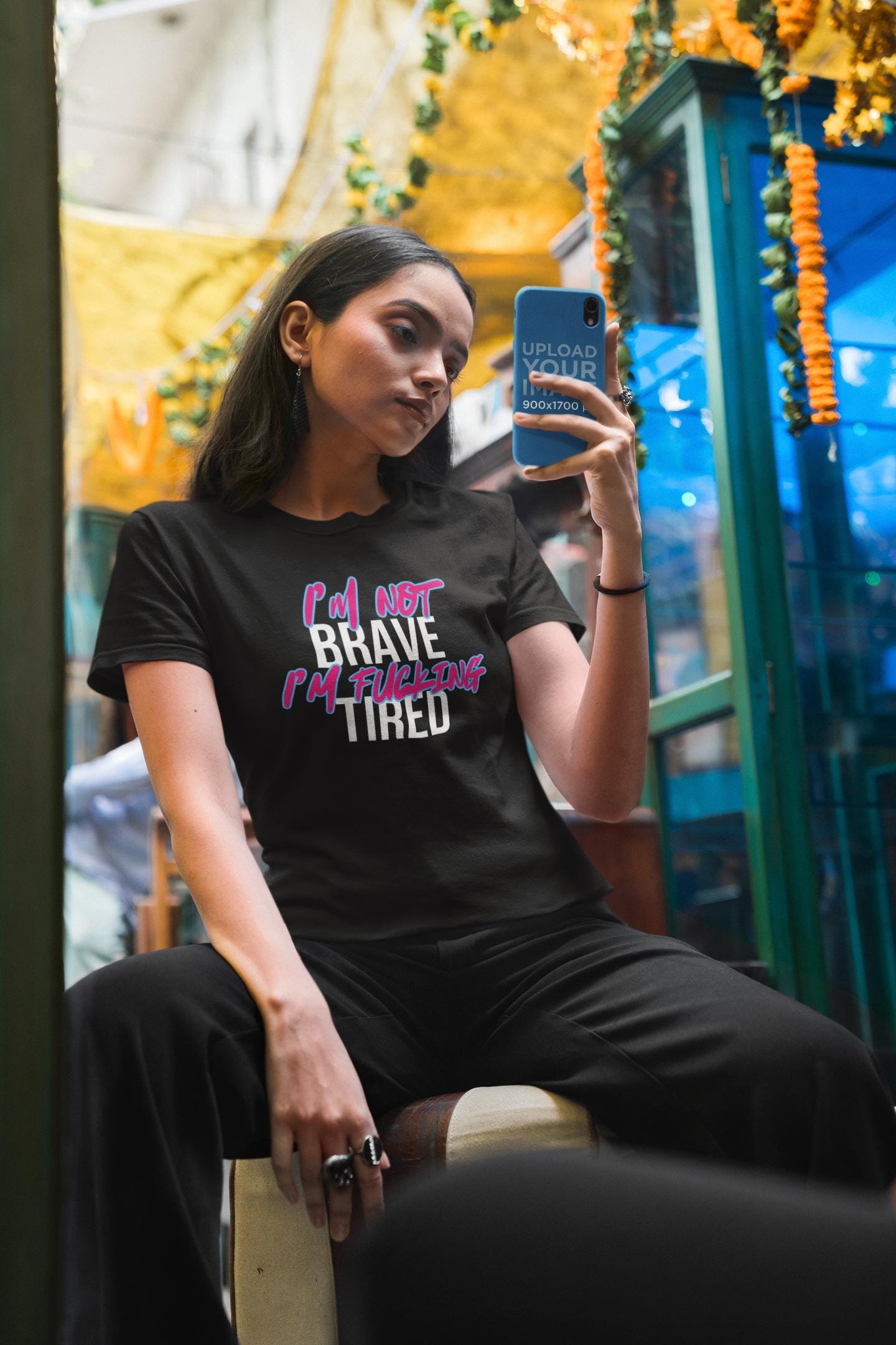 Im Not Brave Im F*cking Tired Shirt, Mental Health Burnout Shirt, Raw Survivor T-Shirt, Trauma Recovery Tee, Bold Emotional Quote Shirt - Thumbnail 3