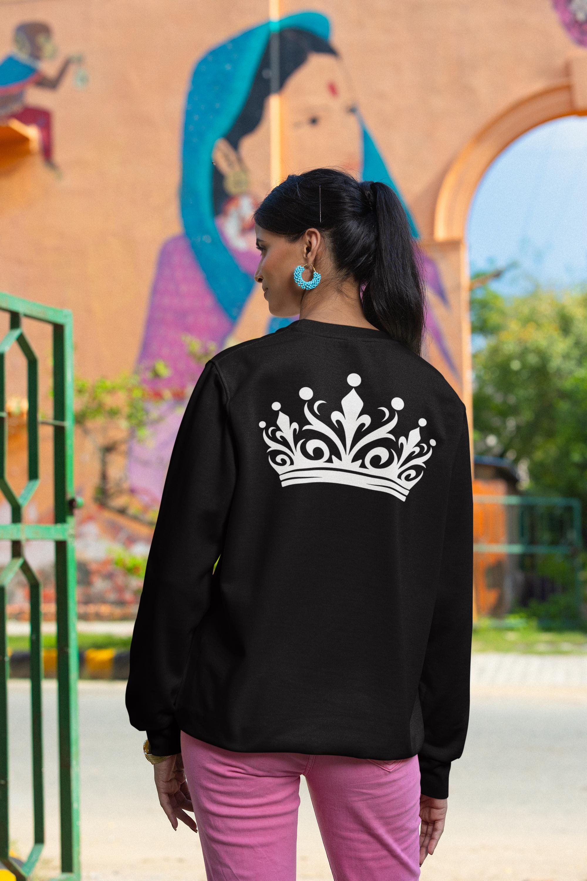 Queen of Hearts shirt, Cozy Unisex Sweatshirt, Perfect for Casual Outfits, Ideal for Birthdays, Valentine's Day, Self Love - Thumbnail 2