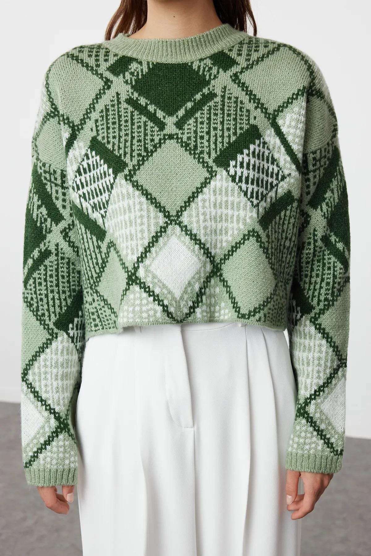 Vintage Label Sage Zip Jumper