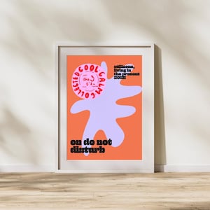 Retro On Do Not Disturb Typography Poster | Trendy Wall Art | Retro Type Poster Print | Bold Art | Printable Wall Art | Digital Download