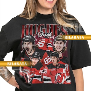 Jack Hughes Ice Hockey Vintage T-Shirt Gift for Women and Man Shirt Unisex Tee Sport Sweatshirt