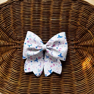 Pink Faux Leather Mouse Hair Bow: Minnie Theme, 4.5 Inch