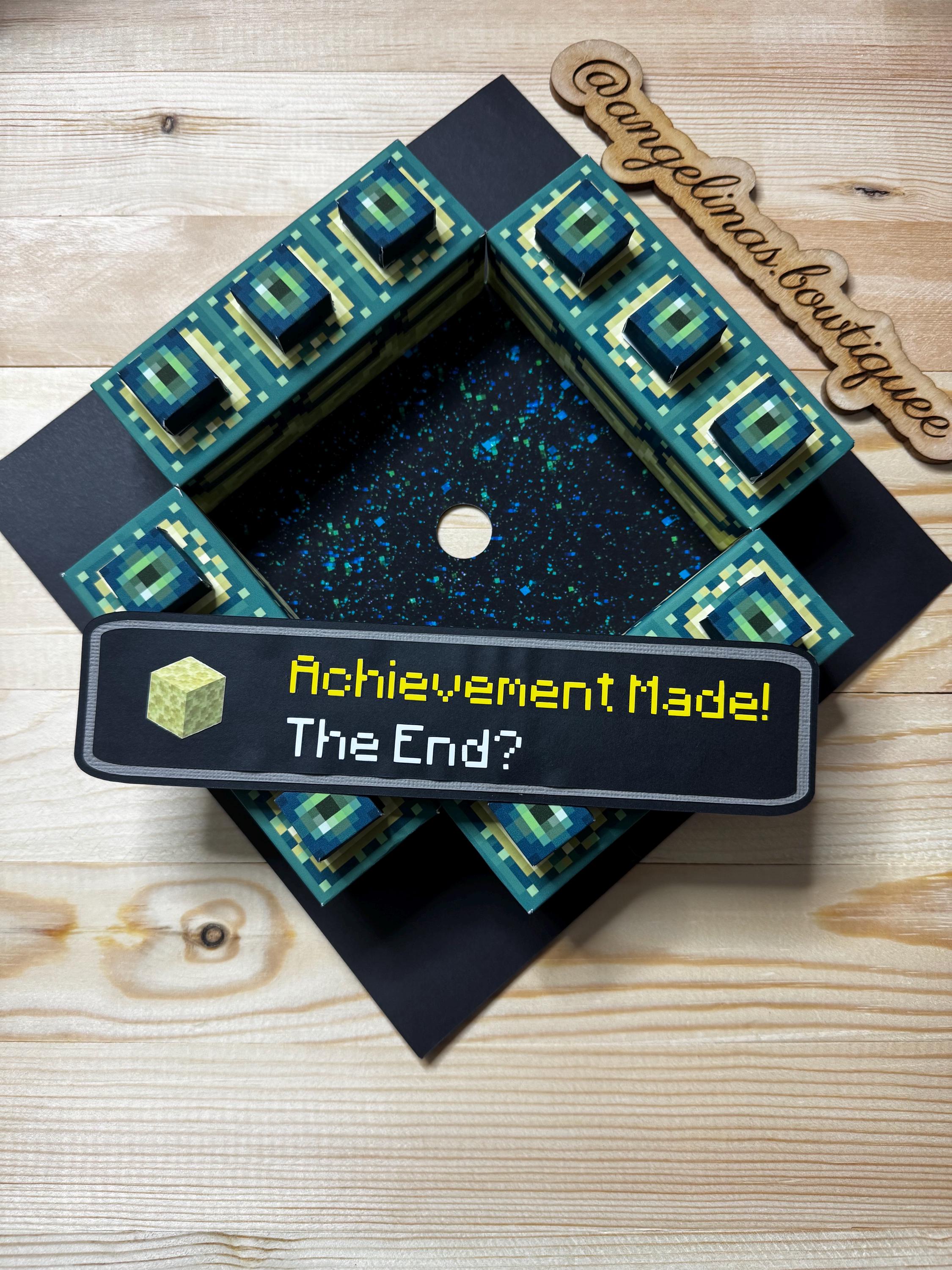 Minecraft Grad Character Minecraft End Portal Graduation Cap Topper – 3D Pixel Art - Etsy