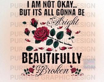 beautifully broken digital file for sublimation DTF PNG