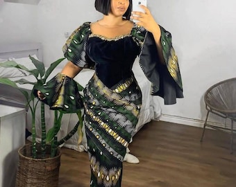 African print dress,Ankara wedding dress,african print bride Dress,african  mermaid dress,african print flared midi maxi dress,bubu dress