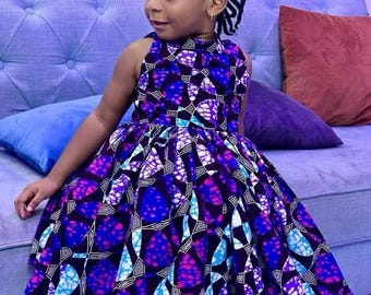 Toddler Girl African Print Dress – Ankara Birthday Dress for Girls, Summer Outfit, Handmade Kids Dress 1-5Y, Girls Par