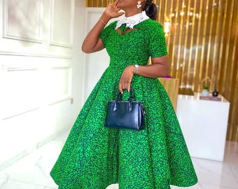 African print dress,Ankara wedding dress,african print bride Dress,african  mermaid dress,african print flared midi maxi dress,bubu dress