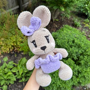 Crochet Bunny Plushie - Amigurumi Animal, Handmade Bunny Toy, Soft Bunny For Baby,Baby Shower Gift,Stuffed Bunny,Nursery Decor,Birthday Gift