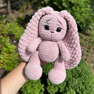 Crochet Bunny Plush Toy – Handmade Amigurumi Rabbit, Bunny Doll, Baby Shower Gift, Soft Stuffed Animal Gift for Baby Girl or Nursery Decor