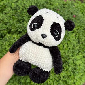 Amigurumi Panda Toy – Soft Plush Crochet Animal, Handmade Gift for Kids, Baby Shower Gift, Cute Nursery Decor, Panda Plushie, Crochet Panda