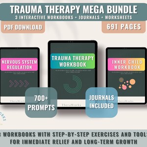 Trauma Bundle - Trauma Therapy Worksheets Trauma Journal Prompts - Trauma Healing Workbook Trauma Self Help Printables - PTSD Healing