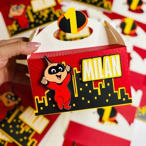 The Incredibles Favor Boxes, The incredibles party Favor Boxes, Favor Boxes, The Incredibles 1st Birthday, The Incredibles Gift Boxes