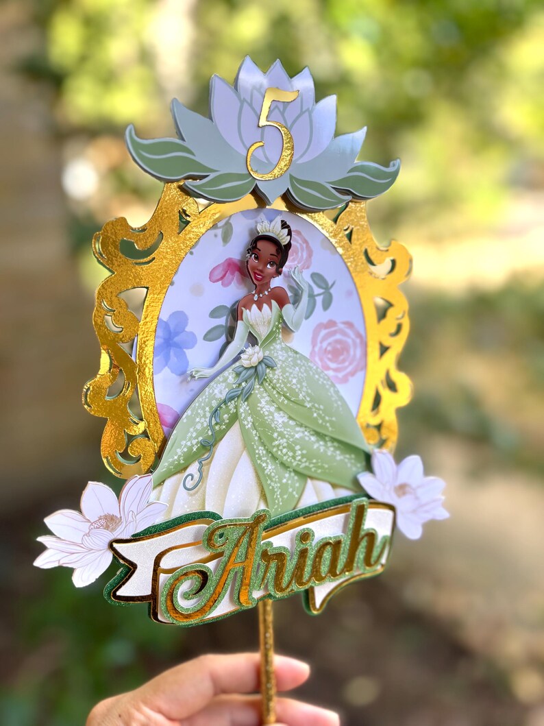 Tiana Cake Topper, Princess Tiana Cake Topper, Princess Cake Topper ...