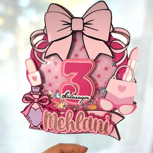 Threenager Cake Topper, Sweet Threenager cake topper, 3rd Birthday Decoration, 3rd Birthday Party decor, Girly 3rd Birthday Party CakeTopper