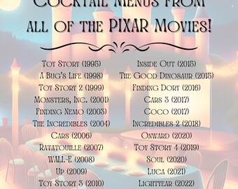 Pixar THEMED Cookbook
