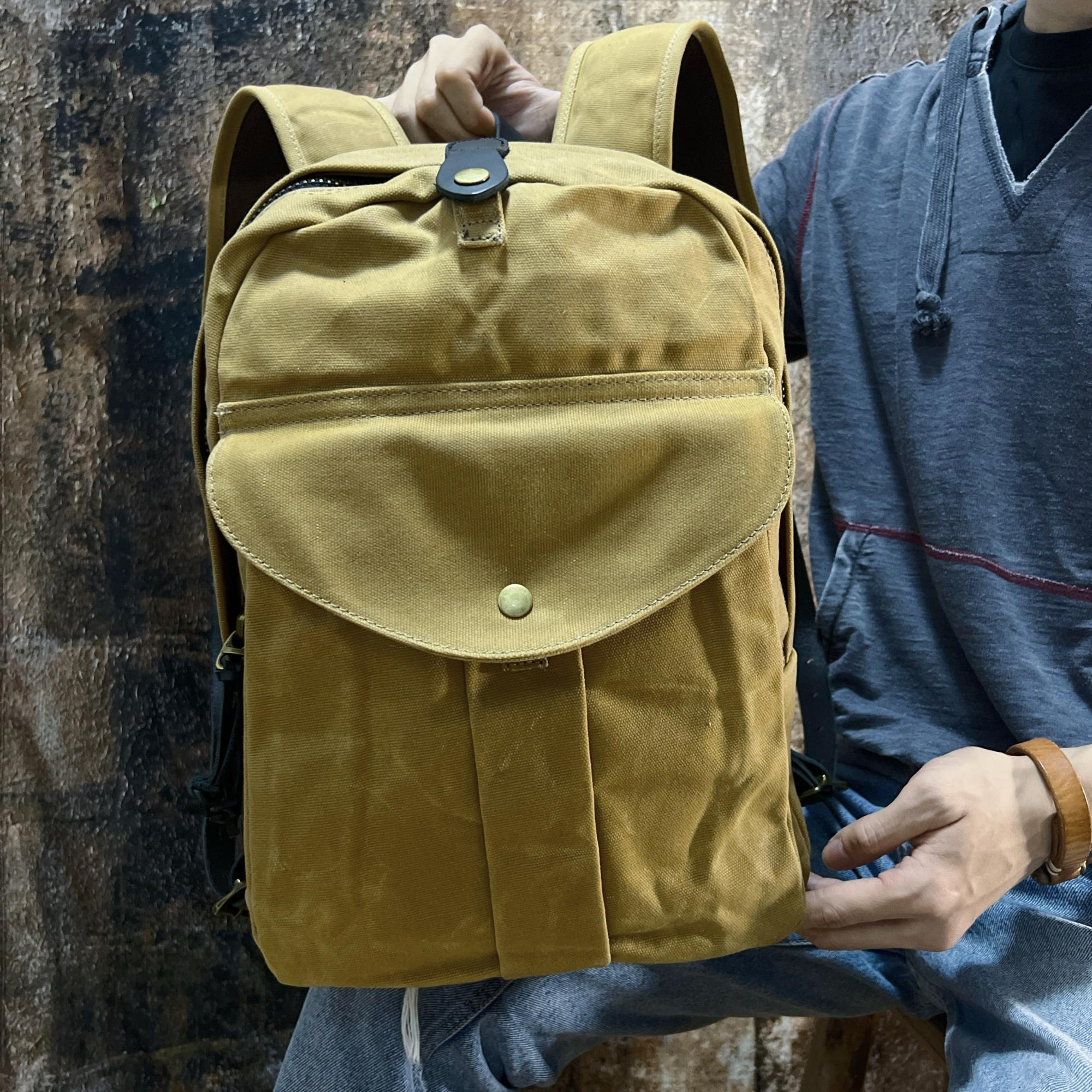 Sac De Voyage Filson Heritage, Nylon Noir, Bordures Cuir, Taille Moyenne, Vintage