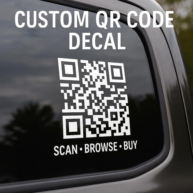 Custom QR Code Vinyl Car Truck Decal Sticker - Etsy