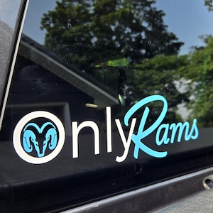 OnlyRams Vinyl Car Truck Decal Sticker