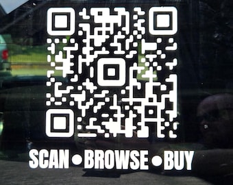 Custom QR Code Vinyl Car Truck Decal Sticker