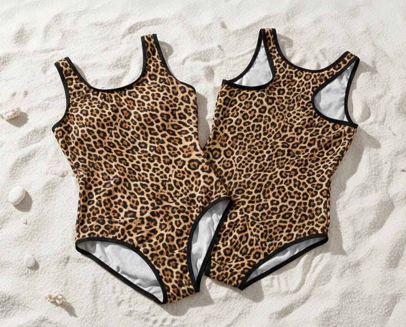 Leopard Print One-piece Swimsuit: Bold Animal Print Bathing Suit - Etsy