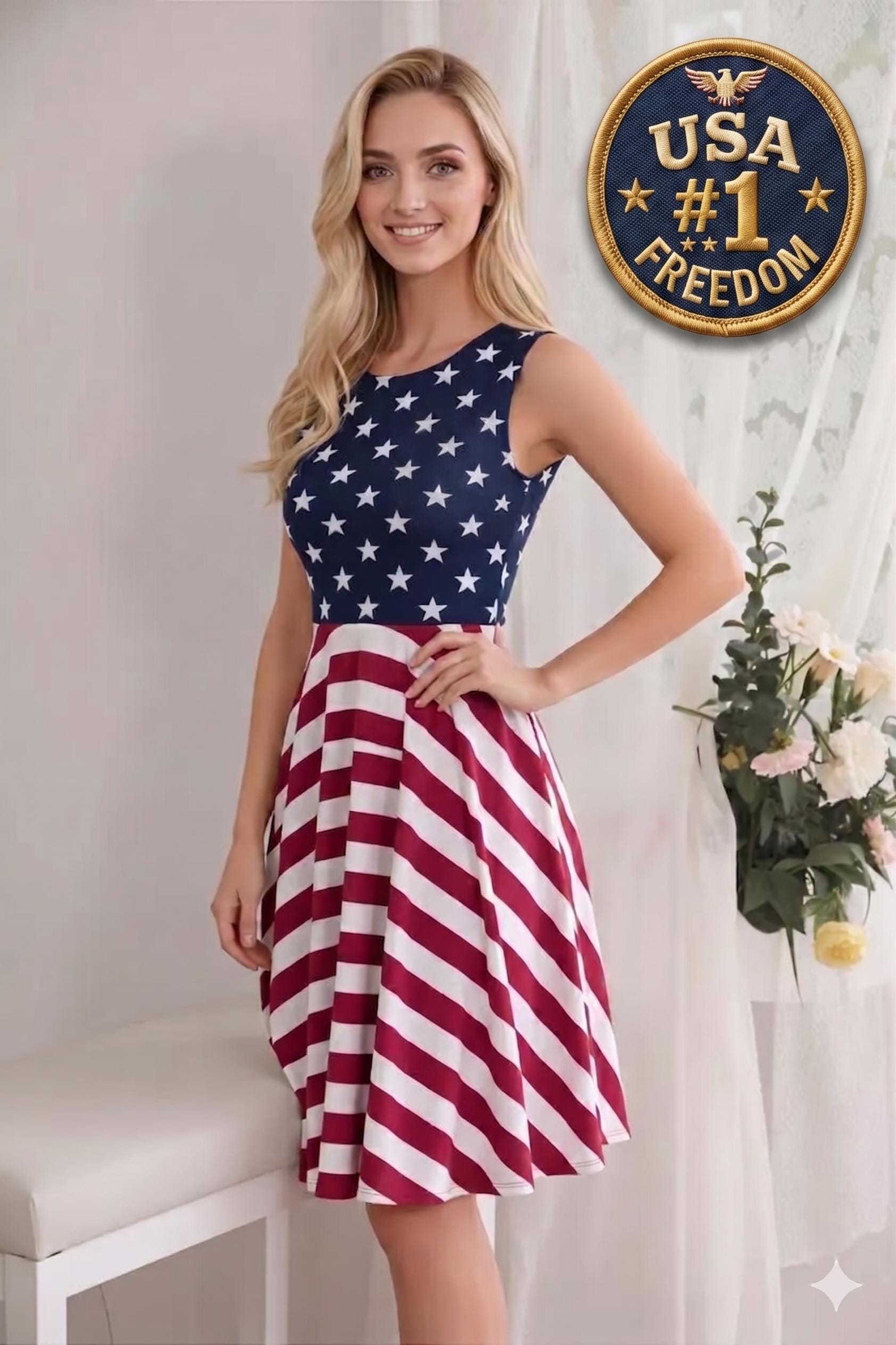 3/4 sleeve long dress SAN149R-SOLID main image 1