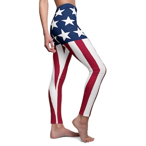 Stars & Stripes Women&#39;s Leggings: Patriotic Activewear