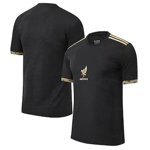 Custom Mexico Soccer Jersey Black HandMade For Men