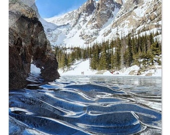 Vibrant Acrylic Print - ICE WAVES of Dream Lake | Rocky Mountain National Park | Beautiful Colorado