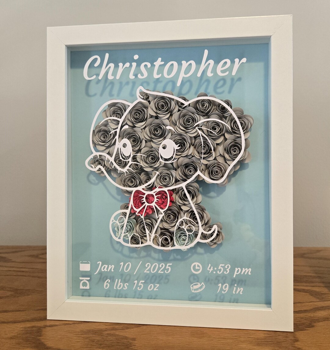 Personalized Birth Stats Keepsake | Newborn Baby Frame | Nursery Wall ...