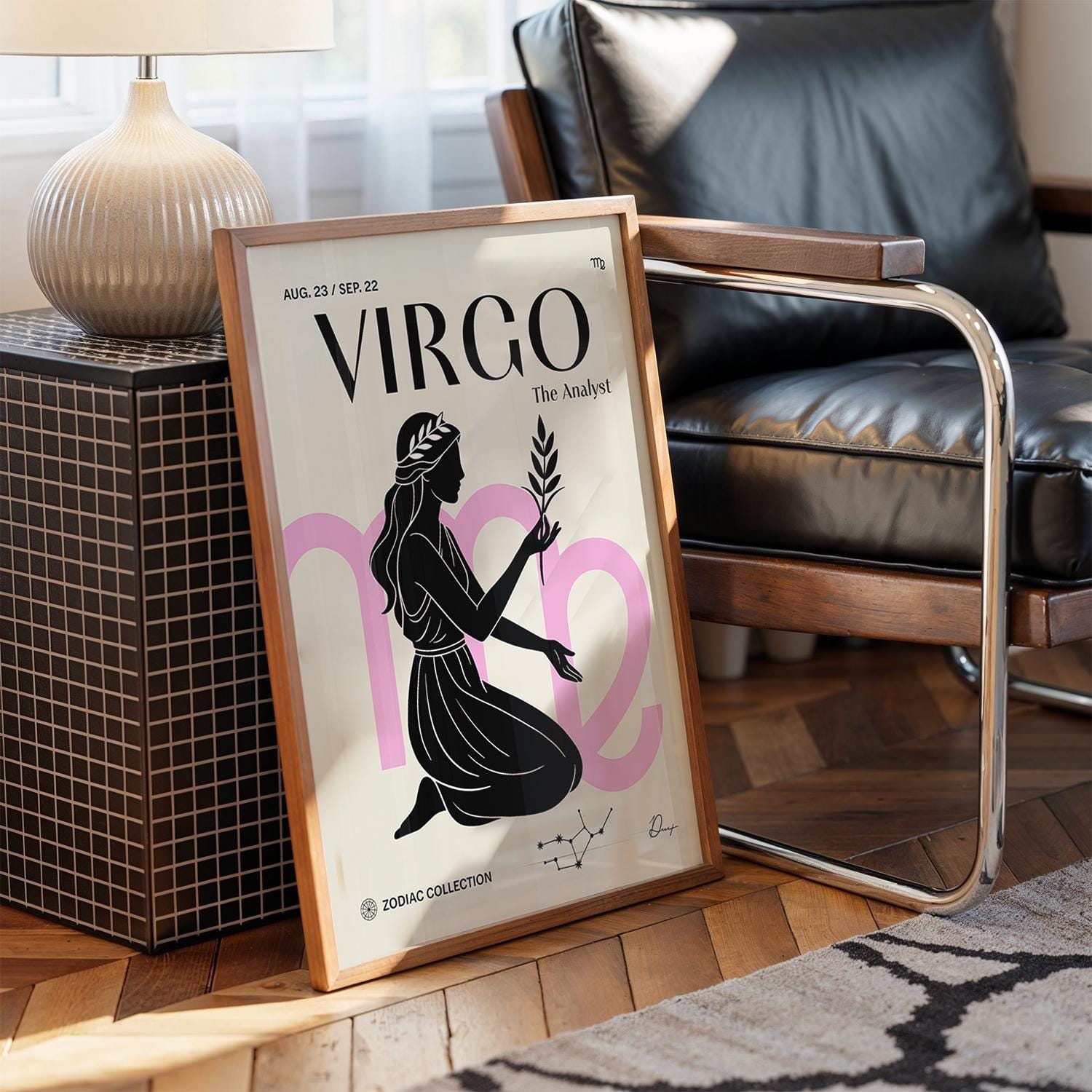 Virgo Zodiac Sign Colorful Poster | Minimalist 