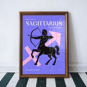 Sagittarius Horoscope Wall Art | Sagittarius Zodiac Sign Printable Poster | Digital Download Graphic Poster | Sagittarius Printable Gifts