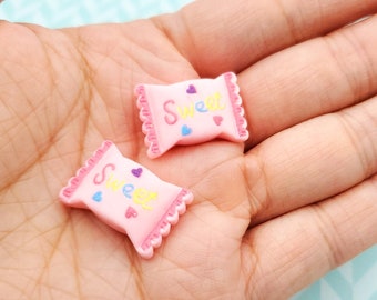 Pink Candy Wrapper Kawaii Embellishment Cabochon Flat Back